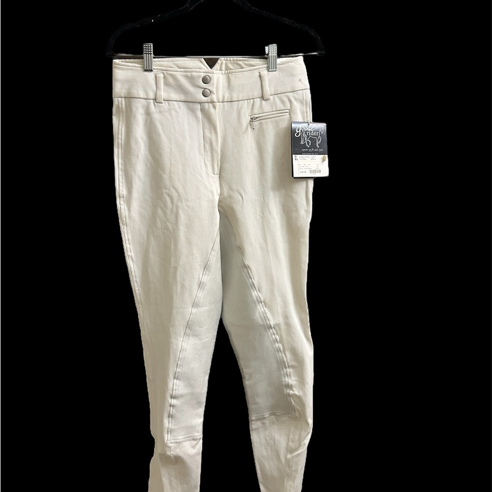 NWT Goode Rider Elegant Rider Breech 13001 Full Seat (Eggshell) White 30L Pants